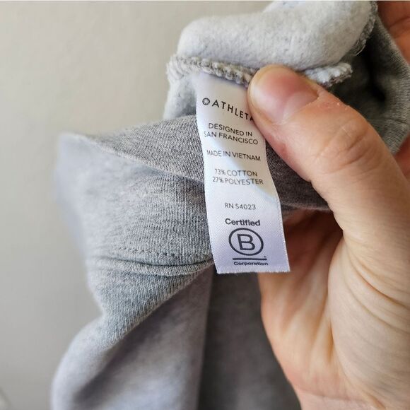 Athleta 24/7 Heather Grey Hoodie Drawstring Pullover Size XS - Picture 5 of 6